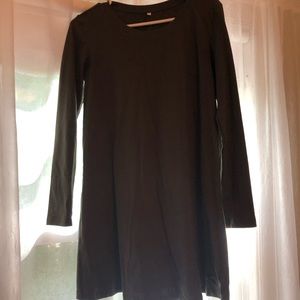 Army green long sleeved dress